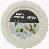 צלחות 9 פלסטיק יוקרתי 10 יח